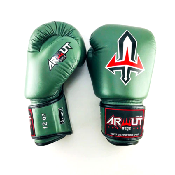 Arwut 經典款 BG1 12oz 軍綠 真皮 素面 拳擊手套 泰國,綠色,拳套,拳擊,踢拳,泰拳,muaythai