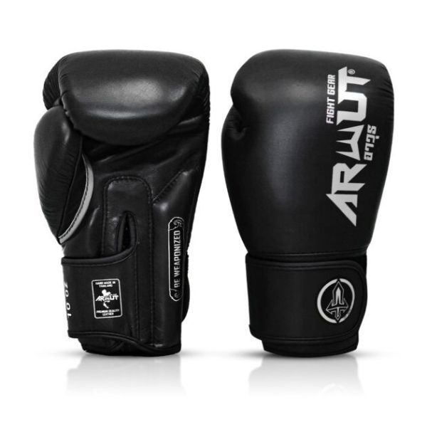 Arwut 黑色 14oz 真皮 素面 拳擊手套 泰國,黑色,拳套,拳擊,踢拳,泰拳,muaythai