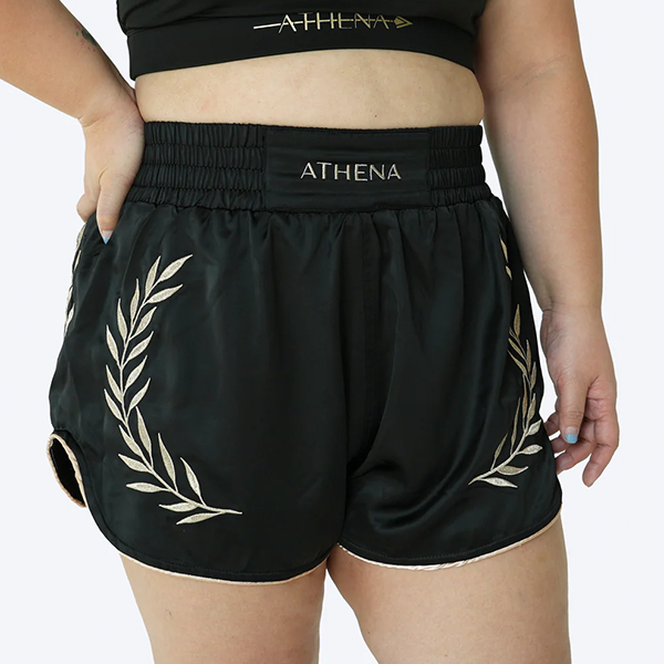 ATHENA 黑色 泰拳褲 格鬥褲 運動短褲 運動短褲,泰拳褲,泰拳,ATHENA,黑色,拳擊