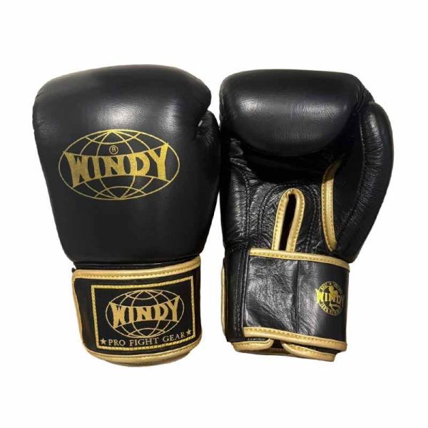 WINDY 黑金款 12oz 真皮 拳套 拳套,泰拳,踢拳,拳擊,黑色,WINDY