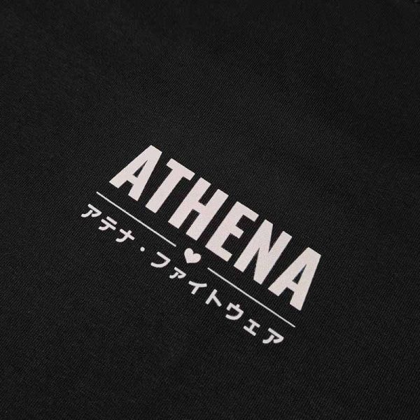 ATHENA 浪潮 休閒上衣 Royko S / M 黑粉 T 卹 上衣,休閒上衣,泰拳,ATHENA,黑色,長版上衣,休閒服飾,