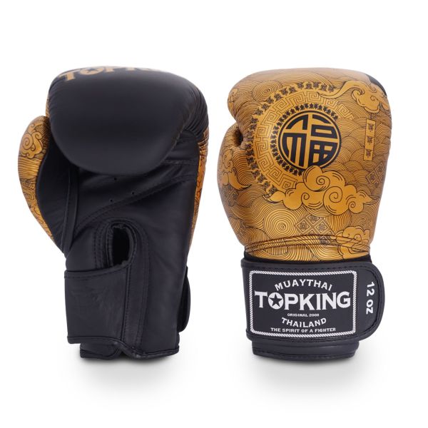 TOP KING TKB 福 黑款 10oz 真皮 拳擊手套 拳套,TKB,拳擊,踢拳,泰拳,拳擊