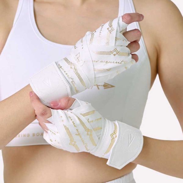 ATHENA 手綁帶 4.5米 黛安娜 白色款 附洗滌袋 手綁帶,棉質,彈性,泰拳,ATHENA,白色,拳擊