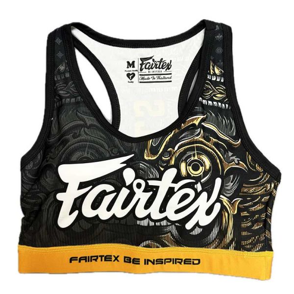 Fairtex 女性 M 美版 Yakthai L 亞洲 BRA TOP 運動內衣 運動內衣,bra,泰拳,Fairtex,黑色,重訓,有氧