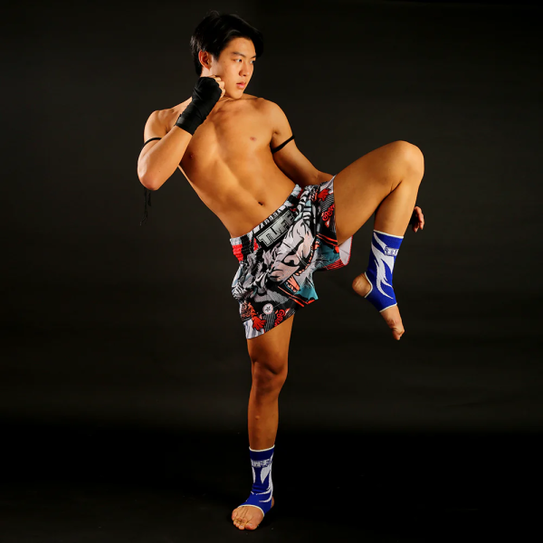 TUFF 銀灰咆嘯 L 泰拳褲 踢拳 運動短褲 泰拳褲,運動短褲,泰拳,踢拳,拳擊,MMA
