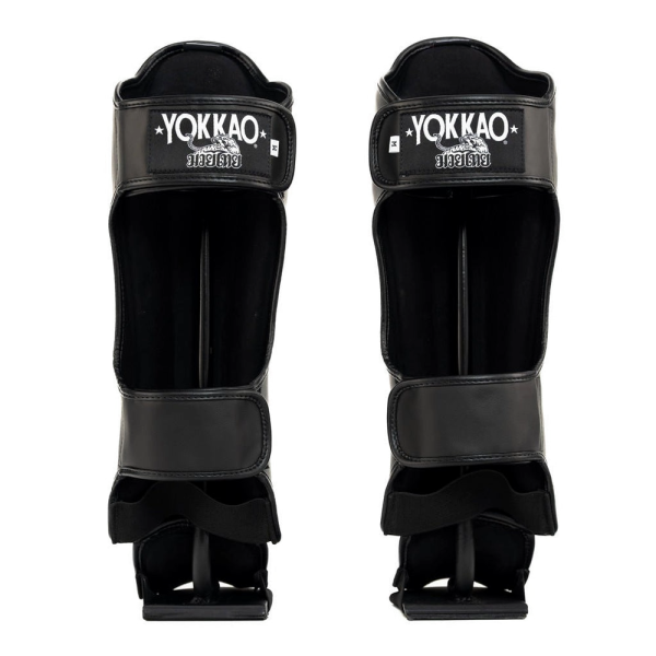 YOKKAO 焰火 M / L 黑色 極細纖 護腳脛 護腳脛,YOKKAO,護腿,踢拳,泰拳,黑色,fire,black
