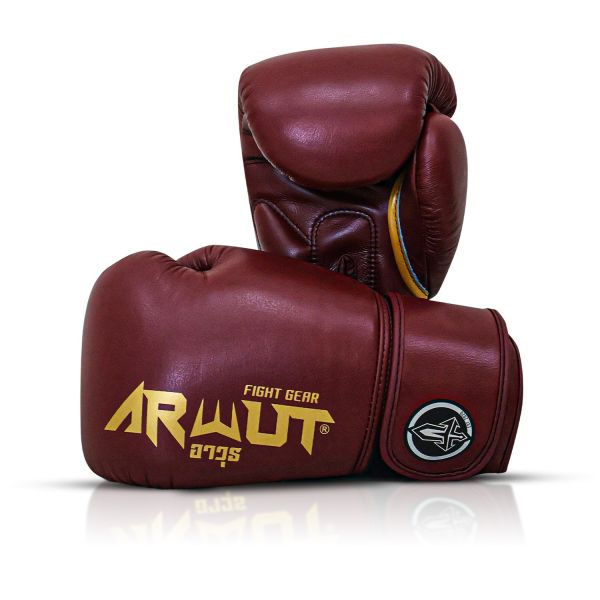 Arwut 酒紅 12oz 真皮 素面 拳擊手套 泰國,紅色,拳套,拳擊,踢拳,泰拳,muaythai