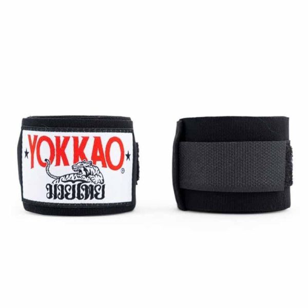 YOKKAO 手綁帶 4米 黑色款 手綁帶,棉質,彈性,泰拳,YOKKAO,黑色,拳擊