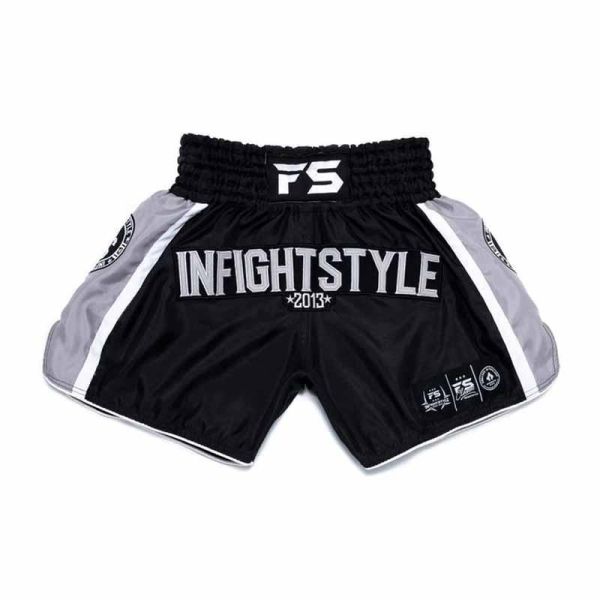 INFIGHT STYLE 復古 IVY 黑款 M / XL / 2XL / 3XL 泰拳褲 泰拳褲,泰國,拳擊,黑色,MMA,踢拳