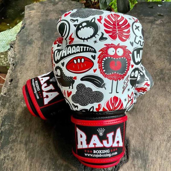 RAJA 泰國 Fancy 系列 尖叫塗鴉 8oz 拳擊手套 拳套,RAJA,拳擊,踢拳,泰拳,拳擊