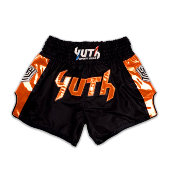 YUTH 芭達雅 M / L 橘黑 亮面 泰拳褲 運動短褲 YUTH,泰拳褲,運動褲,拳擊,踢拳,泰拳,