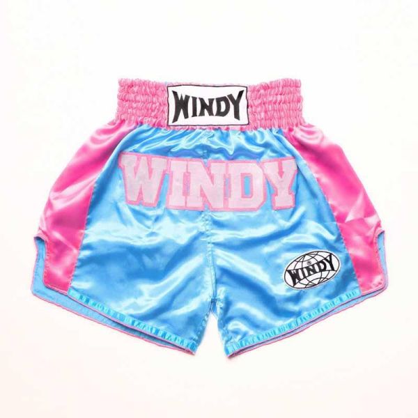 WINDY 經典緞面 S / M / L / 2XL 櫻花粉 糖果藍 泰拳褲 拳套,泰拳,踢拳,拳擊,pink,WINDY,粉色,泰拳褲,運動褲,blue