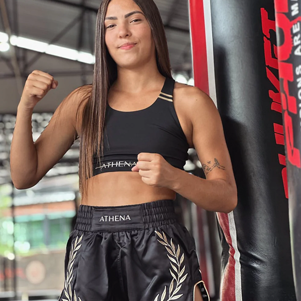 ATHENA 黑色 泰拳褲 格鬥褲 運動短褲 運動短褲,泰拳褲,泰拳,ATHENA,黑色,拳擊