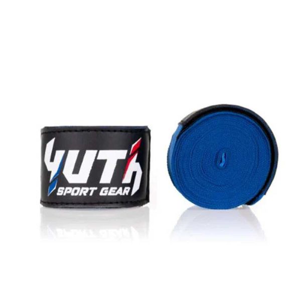 YUTH 藍色 4.5 米 彈性棉質 手綁帶 YUTH,手綁帶,棉質,彈性,泰拳,藍色,拳擊