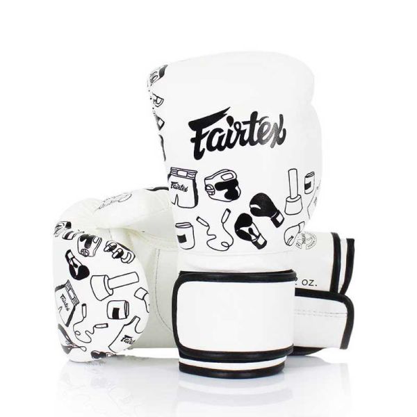 Fairtex 塗鴉童趣 10oz BGV14 拳擊手套 格鬥裝備,拳套,泰拳,FAIRTEX,白色,拳擊,踢拳