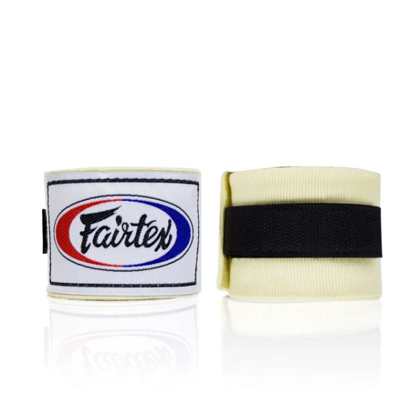 FAIRTEX 手綁帶 米白 4.5 米 彈性棉質 綁手 格鬥裝備,MMA,泰拳,FAIRTEX,粉色,手綁帶,纏手