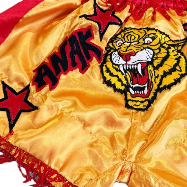 THAISMAI 流蘇虎嘯 M / L / XL 金色 泰拳褲 泰拳褲,泰國,拳擊,金色,MMA,踢拳