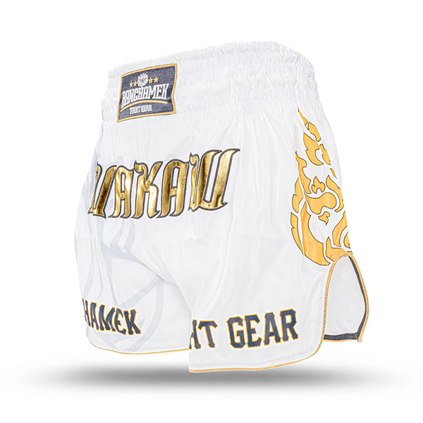 Buakaw 播求 純淨白蓮 霧面 L / XL / 2XL 泰拳褲 泰拳褲,運動短褲,泰拳,踢拳,拳擊,MMA