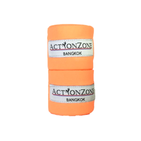 Action Zone 手綁帶 3米 4.5米 嫩橘 彈性棉質 綁手 格鬥裝備,MMA,泰拳,手綁帶,纏手,橘色