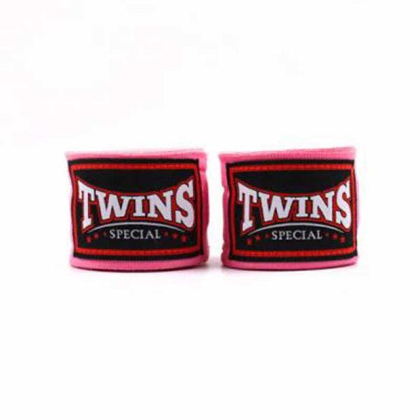 TWINS 手綁帶 櫻花粉 4.5 米 彈性棉質 綁手 TWINS,手綁帶,棉質,彈性,泰拳,粉色,拳擊,櫻花粉