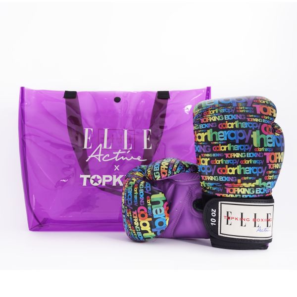 TOP KING X ELLE TKB 12oz 14oz 紫色星辰 真皮 拳擊手套 附裝備袋 拳套,TKB,拳擊,踢拳,泰拳,拳擊