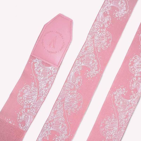 ATHENA 手綁帶 4.5米 浪潮 粉白款 附洗滌袋 手綁帶,棉質,彈性,泰拳,ATHENA,黑色,拳擊