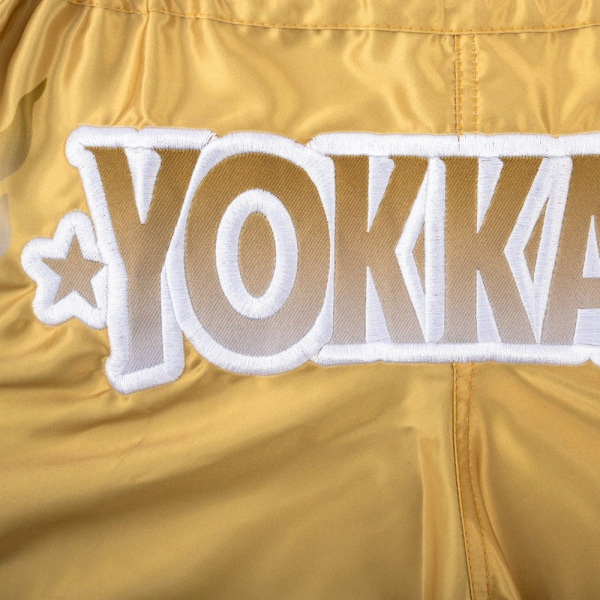 YOKKAO 焰火 M 金色 泰拳褲 踢拳 運動短褲 泰拳褲,運動短褲,泰拳,踢拳,拳擊,曼谷,YOKKAO,fire,火焰