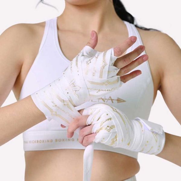 ATHENA 手綁帶 4.5米 黛安娜 白色款 附洗滌袋 手綁帶,棉質,彈性,泰拳,ATHENA,白色,拳擊