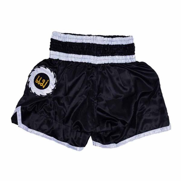 LUMPINEE 純黑白銀 S 泰拳褲 運動短褲 LUMPINEE,倫披尼,泰拳褲,運動褲,拳擊,踢拳,泰拳,