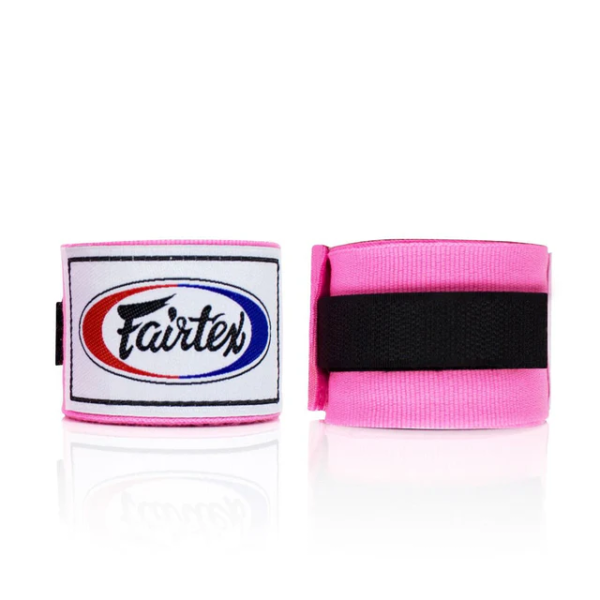 FAIRTEX 手綁帶 粉色 4.5 米 彈性棉質 綁手 格鬥裝備,MMA,泰拳,FAIRTEX,粉色,手綁帶,纏手