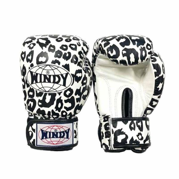 WINDY 白色豹紋款 12oz 真皮 拳套 拳套,泰拳,踢拳,拳擊,white,白色,WINDY,豹紋