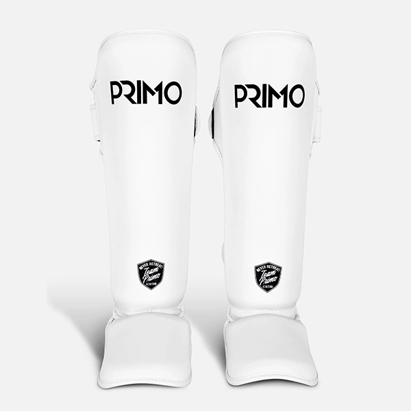 PRIMO 經典款 白色 S / M / L 半皮革 護腳脛 格鬥裝備,護腳脛,泰拳,PRIMO,白色,踢拳