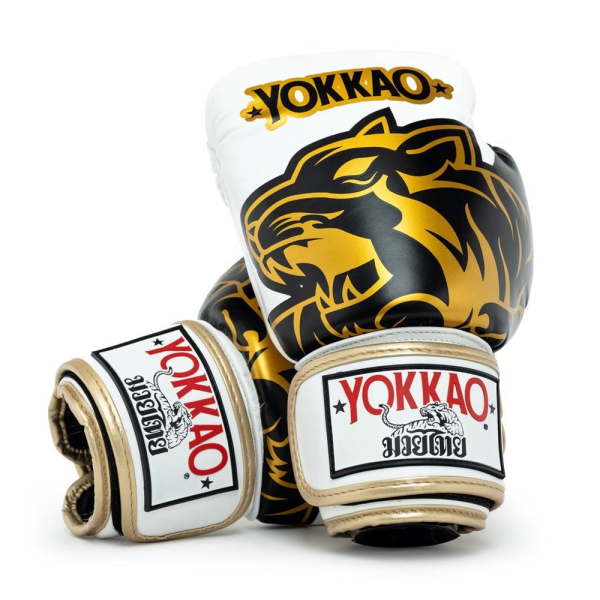 YOKKAO 經典雄獅 12oz 14oz 白色 真皮 拳擊手套 拳套,YOKKAO,拳擊,踢拳,泰拳,拳擊,白色,lion,white
