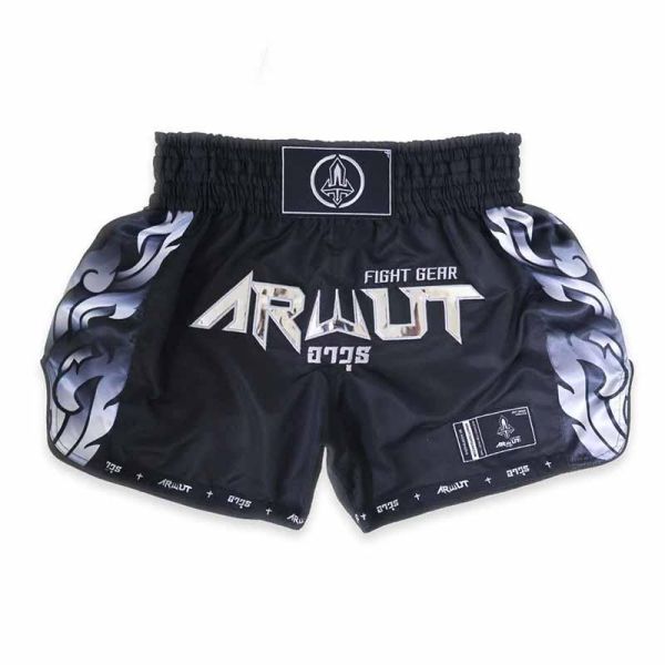 Arwut BS3 墨黑 M / L / XL 泰拳褲 泰拳褲,泰國,拳擊,黑色,MMA,踢拳,