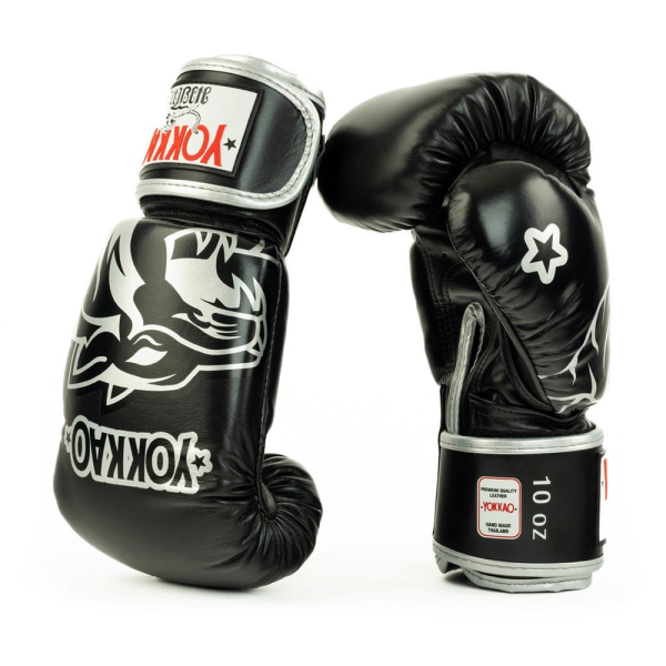 YOKKAO 經典雄獅 12oz 14oz 16oz 黑色 真皮 拳擊手套 拳套,YOKKAO,拳擊,踢拳,泰拳,拳擊,黑色,lion,