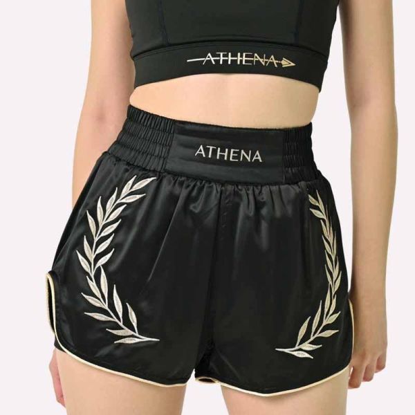 ATHENA 黑色 S / M / 2XL 泰拳褲 格鬥褲 運動短褲 運動短褲,泰拳褲,泰拳,ATHENA,黑色,拳擊