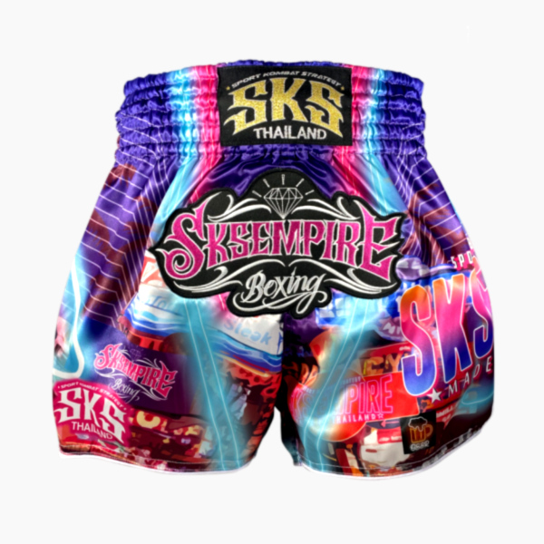SKS 城市霓虹  M / XL 芭達雅 泰拳褲 運動短褲 SKS,泰拳褲,運動褲,拳擊,踢拳,泰拳,