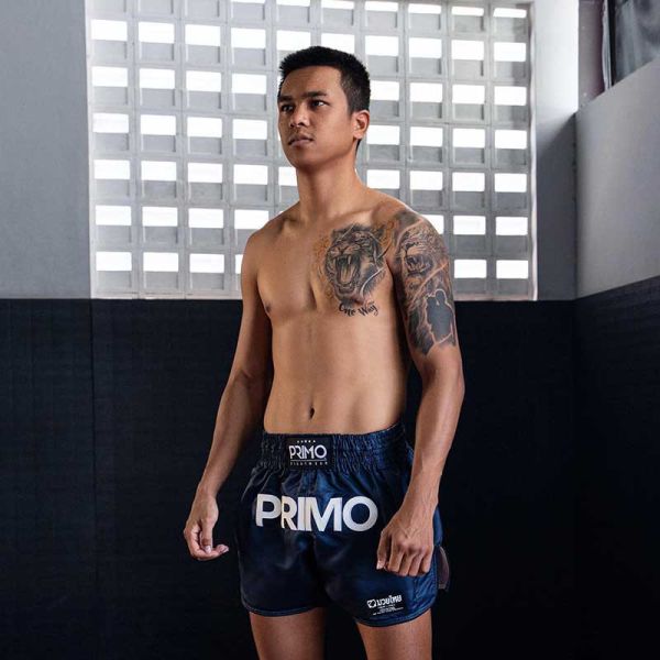PRIMO 曼巴系列 海軍藍 M / L / XL 泰拳褲 運動短褲 運動短褲,泰拳褲,泰拳,PRIMO,藍色,拳擊