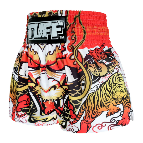 TUFF 聖白龍王 2XL 泰拳褲 踢拳 運動短褲 泰拳褲,運動短褲,泰拳,踢拳,拳擊,MMA