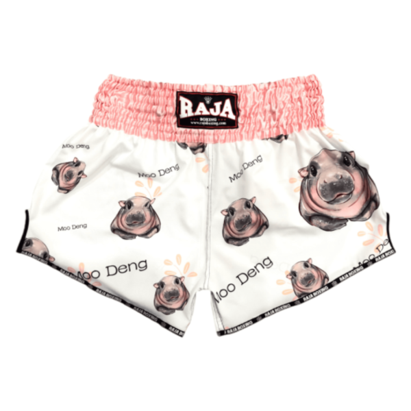 RAJA 河馬 Moo Deng XL 粉色 泰拳褲 泰拳褲,RAJA,拳擊,踢拳,泰拳,運動短褲,運動褲,拳擊褲