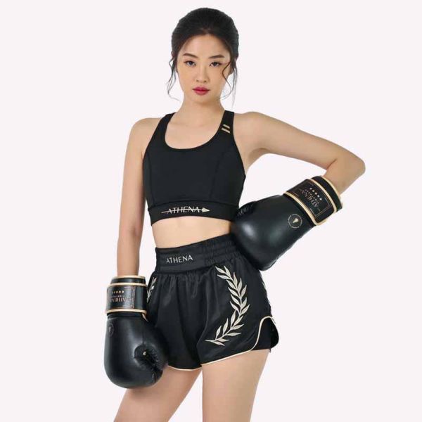 ATHENA 雅典娜 12oz 黑金款 極細纖 拳擊手套 泰拳,踢拳,拳擊,雅典娜,黑色,拳套