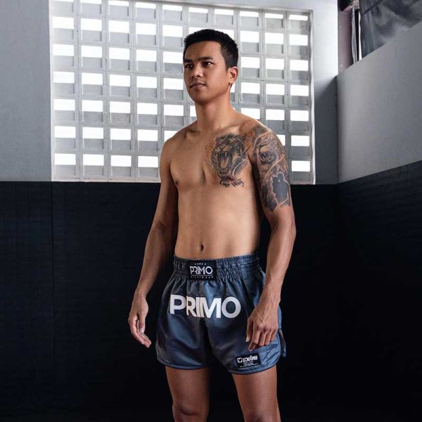 PRIMO 曼巴系列 岩石灰 M / L 泰拳褲 運動短褲 運動短褲,泰拳褲,泰拳,PRIMO,白色,拳擊