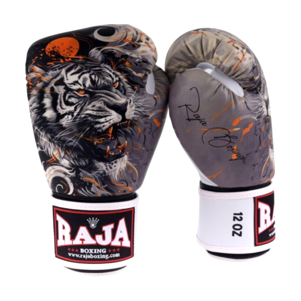 RAJA 黯月白虎 14oz 真皮 拳擊手套 拳套,RAJA,拳擊,踢拳,泰拳,拳擊