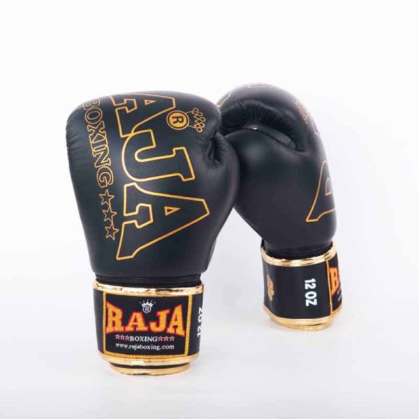 RAJA 經典黑色 真皮 10oz 真皮 拳擊手套 拳套,RAJA,拳擊,踢拳,泰拳,拳擊