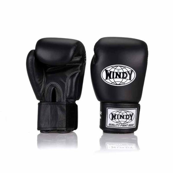 WINDY 經典款 黑色 12oz 真皮 拳套 拳套,泰拳,踢拳,拳擊,black,黑色,WINDY