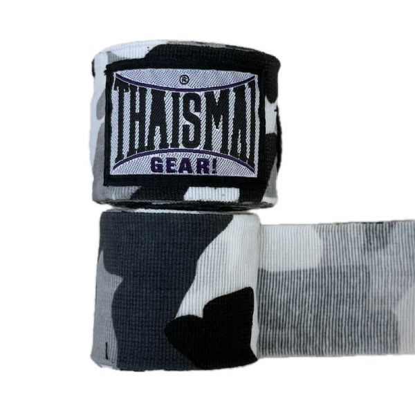 THAISMAI 手綁帶 4.5米 灰色迷彩 手綁帶,棉質,彈性,泰拳,THAISMAI,灰色,拳擊