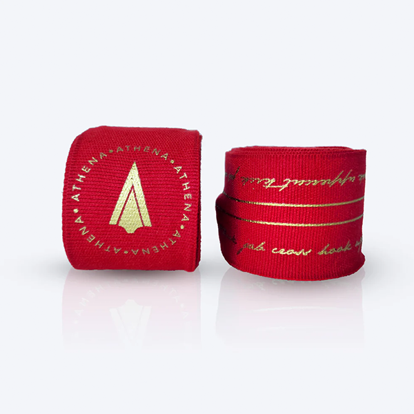 ATHENA 手綁帶 4.5米 紅色款 附洗滌袋 手綁帶,棉質,彈性,泰拳,ATHENA,紅色,拳擊