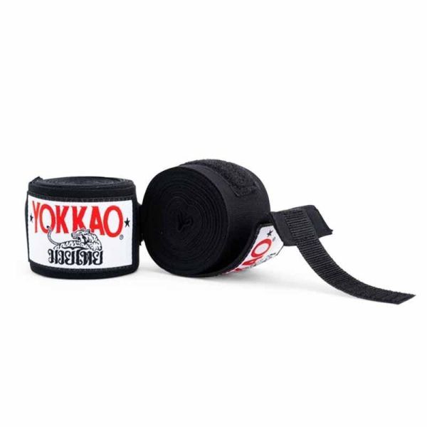 YOKKAO 手綁帶 4米 黑色款 手綁帶,棉質,彈性,泰拳,YOKKAO,黑色,拳擊