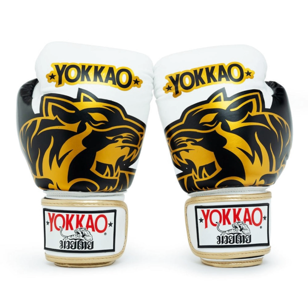 YOKKAO 經典雄獅 12oz 14oz 白色 真皮 拳擊手套 拳套,YOKKAO,拳擊,踢拳,泰拳,拳擊,白色,lion,white
