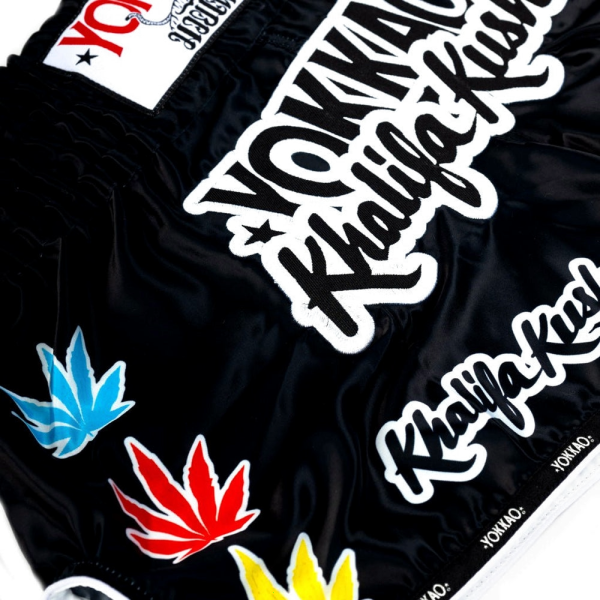 YOKKAO Khalifa Kush M / L / XL 黑色 泰拳褲 踢拳 運動短褲 泰拳褲,運動短褲,泰拳,踢拳,拳擊,MMA,曼谷,大麻,Khalifa